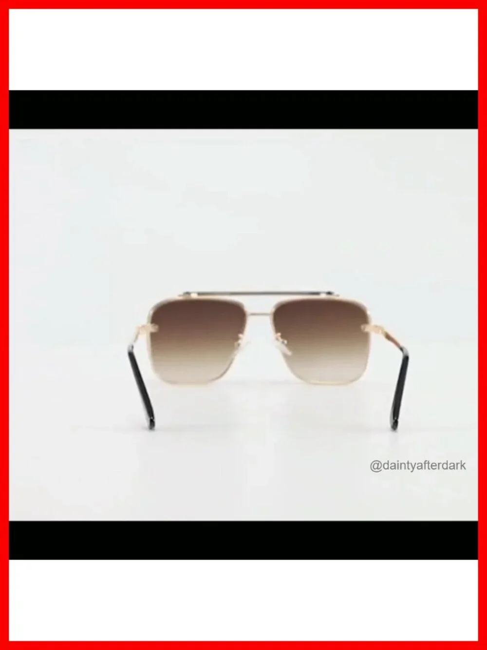Vintage Square Aviator Sunglasses Metal Frame UV400 Protection
